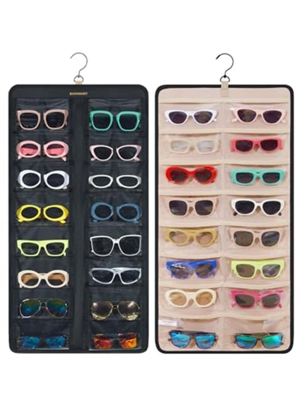 Wall Mounted Sunglasses Organizer 32 Slot Hanging Eyeglass Storage Display Rack